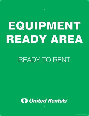 Green Equipment Ready Sign 23x30